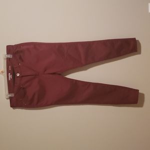 Levi's Denizen Burgundy Wine Denim 5 Pocket Jegging Skinny Jeans 17 W33